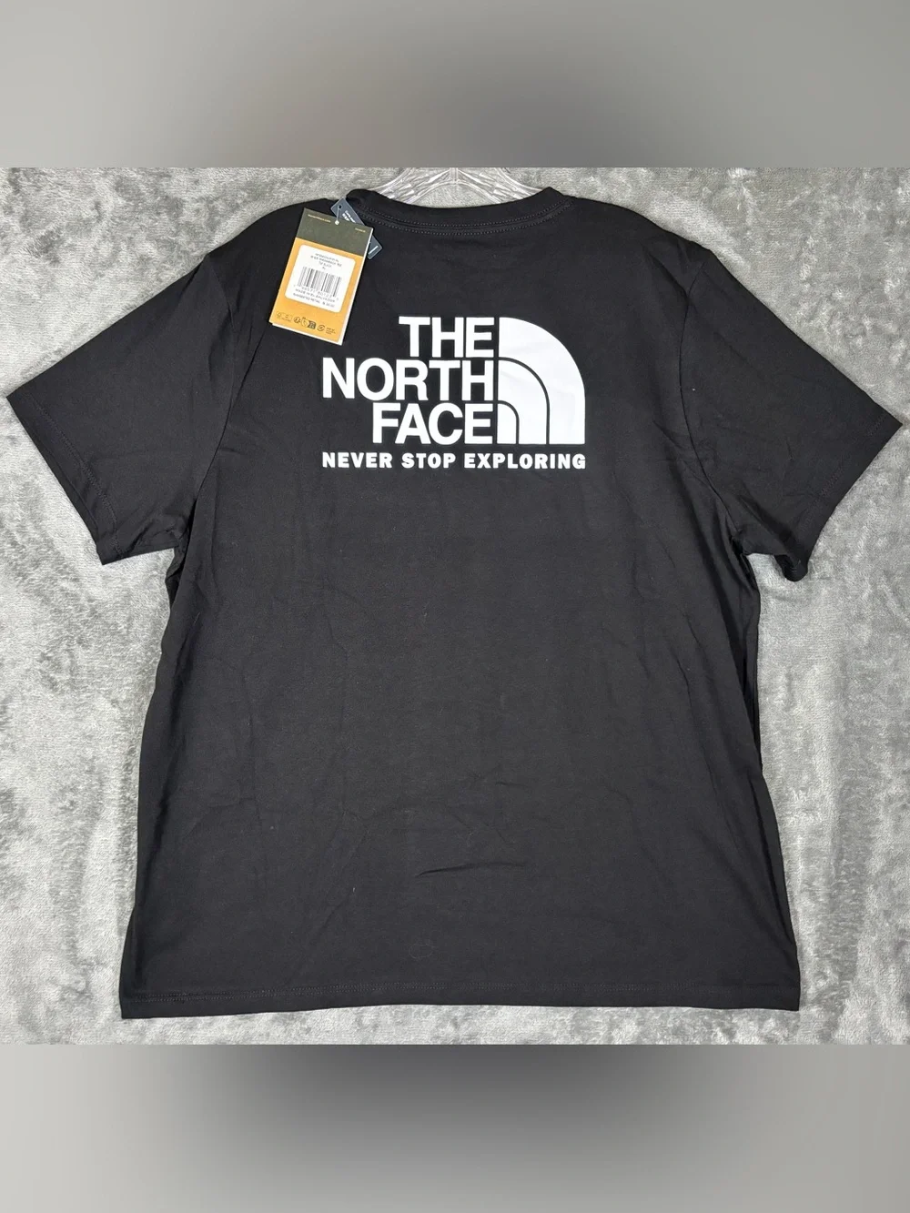 NWT The North Face Women’s Throwback Short Sleeve Tee Black/White Logo Size XL - Picture 3 of 8